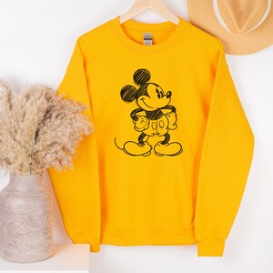 Mickey Mouse Sweatshirt Vintage • Disney Classic Mickey Mouse Pose Sweatshirt • Classic Mickey Mouse Crewneck