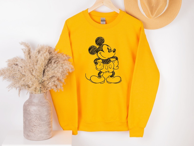 Mickey Mouse Sweatshirt Vintage • Disney Classic Mickey Mouse Pose Sweatshirt • Classic Mickey Mouse Crewneck