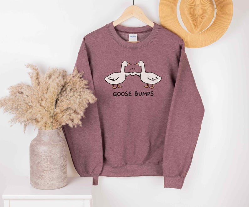 Goose Bump Sweater • Unisex Silly Goose Sweatshirt • Gift for Goose Lover • Couple Crewneck • Funny Sweaters • Sarcastic Shirt