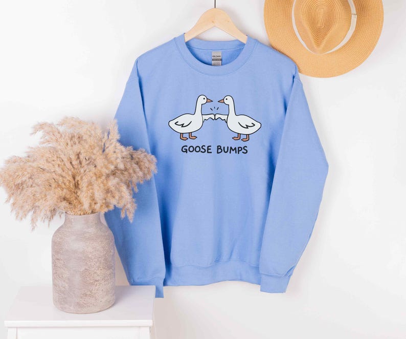 Goose Bump Sweater • Unisex Silly Goose Sweatshirt • Gift for Goose Lover • Couple Crewneck • Funny Sweaters • Sarcastic Shirt