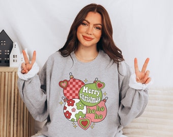 Retro Christmas Sweatshirt • Merry Christmas Crewneck • Holiday Sweatshirt • Winter Sweatshirt • Christmas Sweater