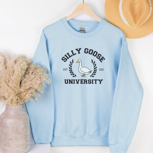 Silly Goose University Crewneck Sweatshirt • Unisex Silly Goose University Sweater • Funny Gift for Guys • Funny Goose