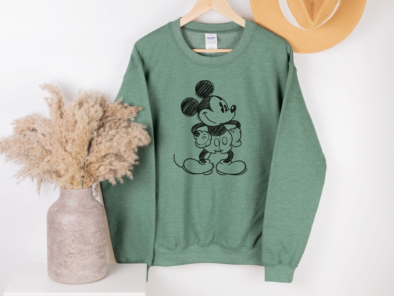 Mickey Mouse Sweatshirt Vintage • Disney Classic Mickey Mouse Pose Sweatshirt • Classic Mickey Mouse Crewneck