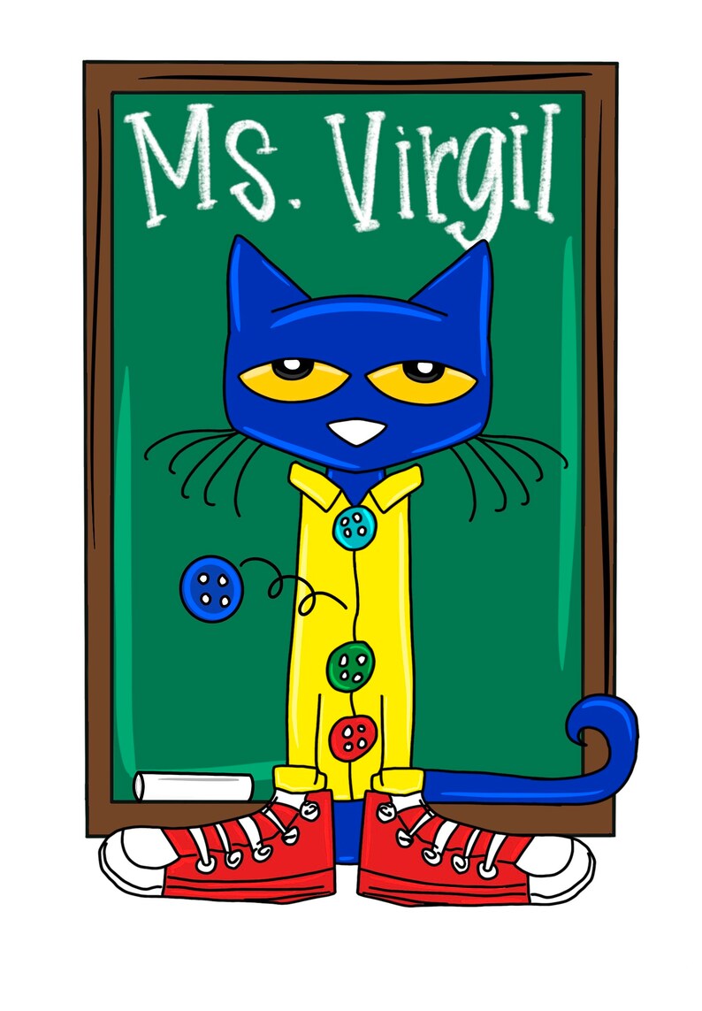 Pete the Cat Inspired Teacher Door Hanger Etsy
