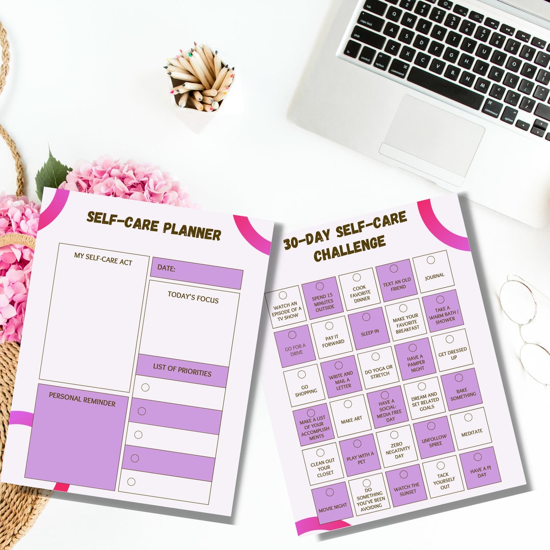 Self Care Checklist Printable Digital PDF Wellness Planner - Etsy Australia
