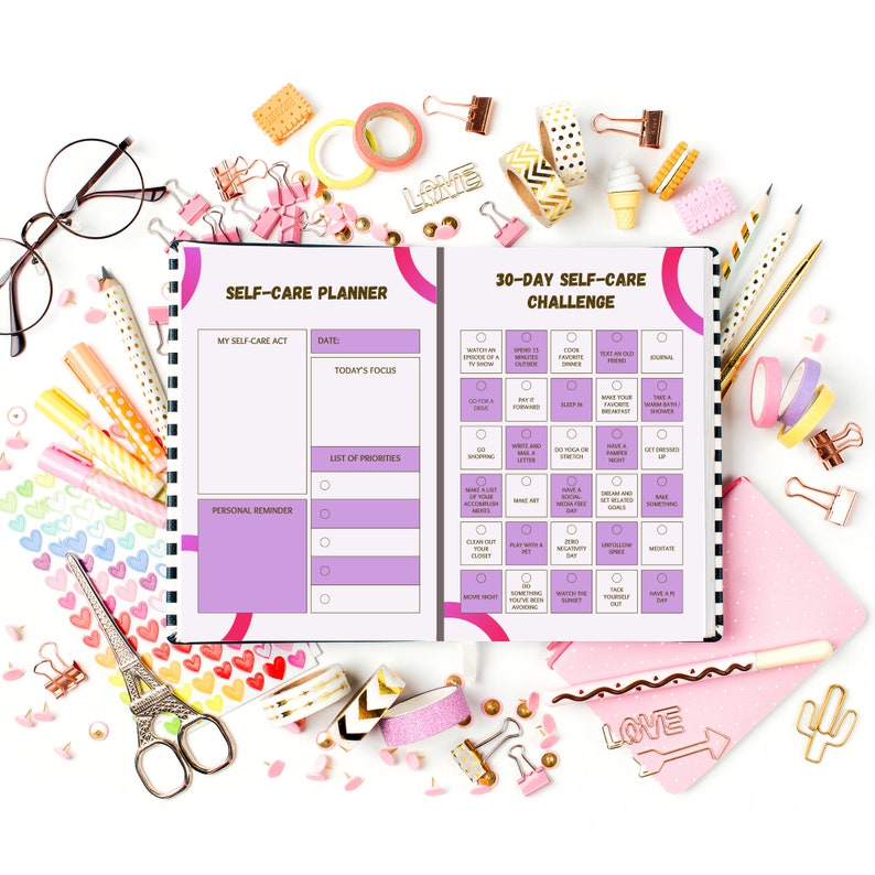 Self Care Checklist Printable Digital PDF Wellness Planner - Etsy Australia