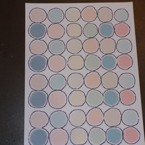 Adesivi per planner circolari scrivibili 48 per pagina, dimensioni perfette per tutti i planner