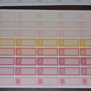 Planner Stickers Bill Due, Birthday sticker sheets 40 stickers per sheet, writable planner stickers