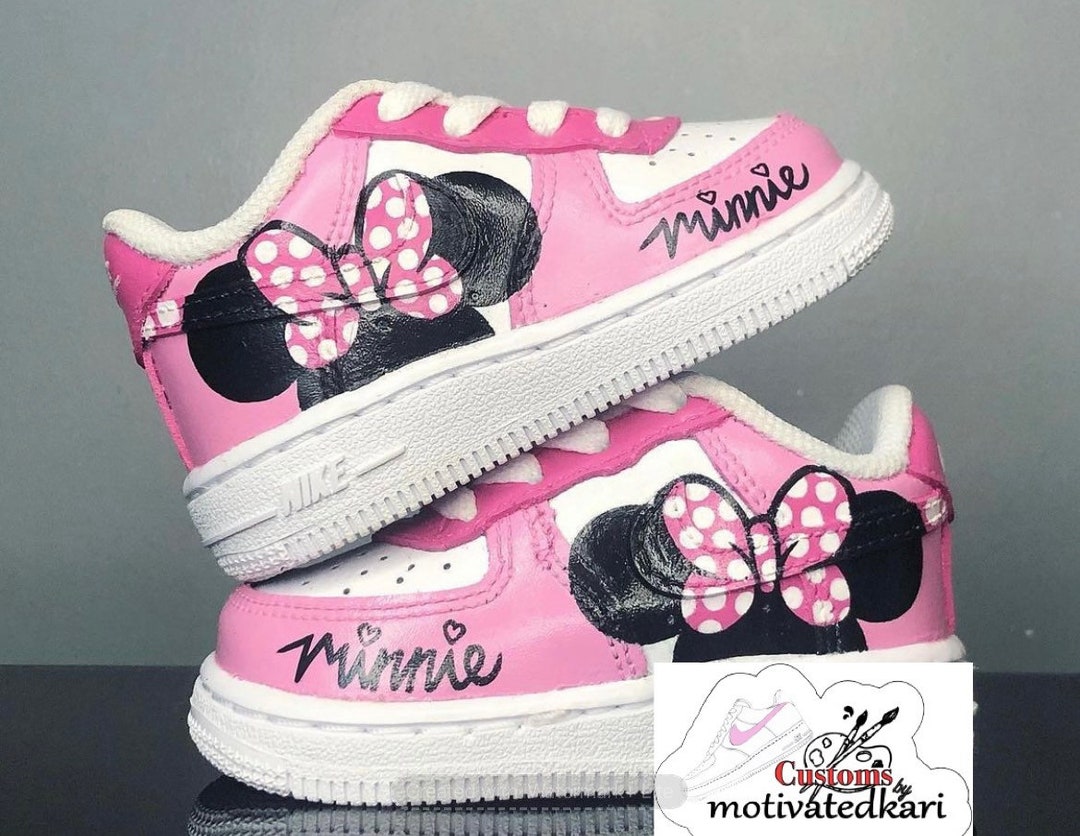 Custom Air Force 1 Minnie Mouse Pink - Etsy
