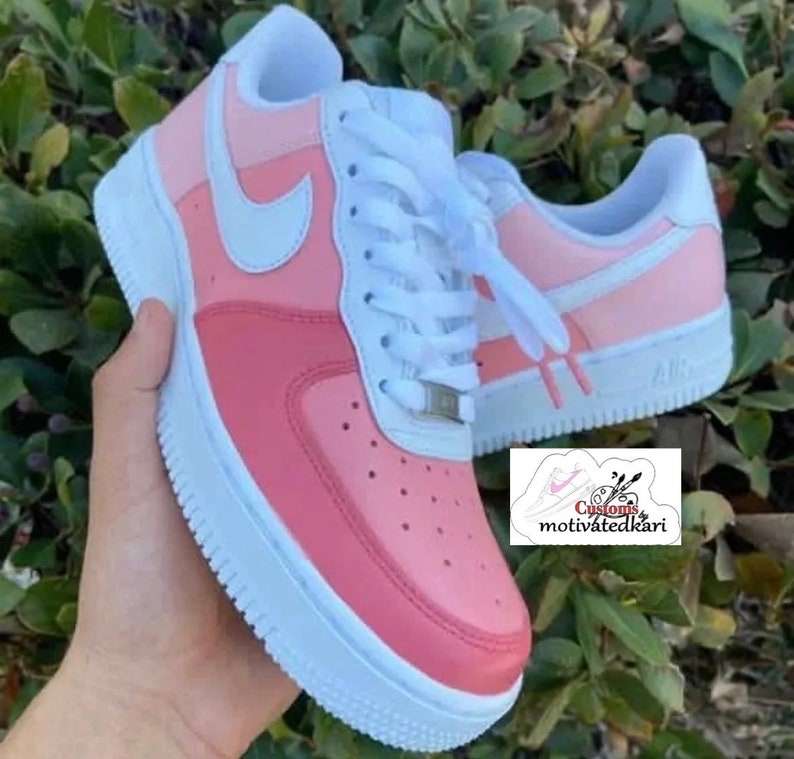 Custom Air Force 1s Pink Etsy