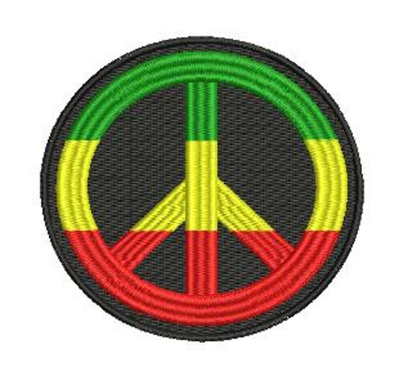 Peace Color Rasta Rasta & Peace Embroidery Design (digital for Machine) - Etsy