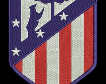 Diseño de bordado del Atlético de Madrid (digital para máquina)