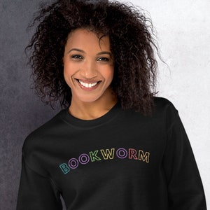 Suéter unisex Bookworm / Suéter Bookish / Ropa Bookish / Ropa Bookish / Book Lover Gifts / Book Merch