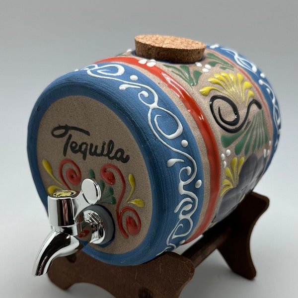 Clay Tequila, 2LT Barrel, Barrel with Base, Tequila Barrel, Whiskey, Rum, Scotch, party time, whiskey barrel, bar decor