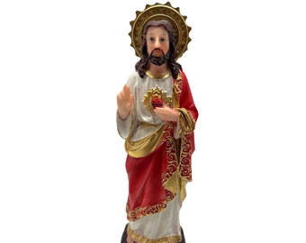 Sacred Heart of Jesus Resin Statue - Available in 8" and 12" - Religious Icon