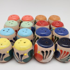 Salt and pepper shakers cute, Shaker, Salero, Salero&Pimentero, Salero de Barro, Mexican Saleros, handmade salt shakers, (only in blue)