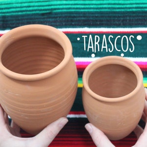 Plain Cantaritos Cups, Mexicaanse Tarascos, Natuurlijke Mexicaanse Clay Cups, Traditionele Mexicaanse Clay Cups, Mexicaanse Jarritos