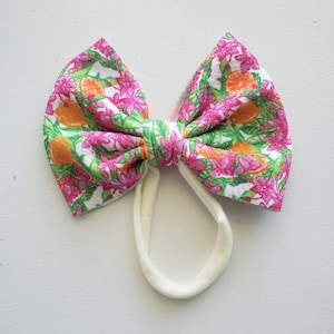 Tropical fruit nylon headband, bullet fabric, handmade, summer, baby headband, tropical, nylon headband