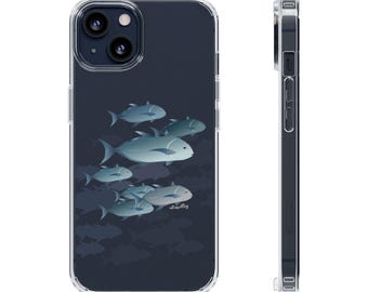 Hawaiian Ulua Trevally Fish Clear Phone Case/ Beach Vibes/Hawaii Artist Design