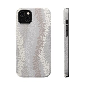 MagSafe White Ginger Lei iPhone 17 Case | Dual Layer Hawaiian Floral Phone Cover | Hand Illustrated Tropical Design image 9