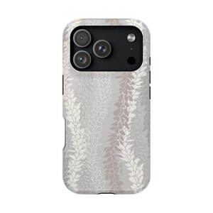MagSafe White Ginger Lei iPhone 17 Case | Dual Layer Hawaiian Floral Phone Cover | Hand Illustrated Tropical Design image 18