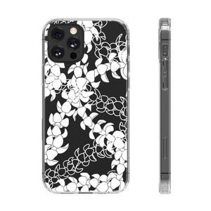 Puakenikeni Curvilinear Lei iPhone 17 Clear Phone Case: Hawaiian Flower Art/Floral Silhouette and Lineart/ Hand Illustrated Design Bild 8