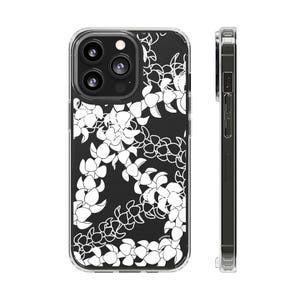 Puakenikeni Curvilinear Lei iPhone 17 Clear Phone Case: Hawaiian Flower Art/Floral Silhouette and Lineart/ Hand Illustrated Design Bild 4