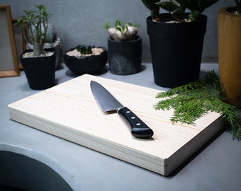 Hinoki cypress Wooden Cutting Board | Single Plate Cutting Board | Thickness 3cm / 1.18inch