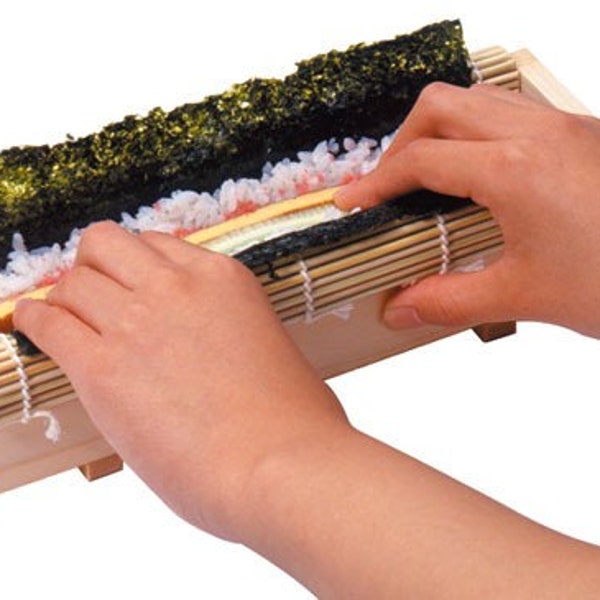 Authentic Hinoki Wood Futomaki Sushi Kit - Easy to Use