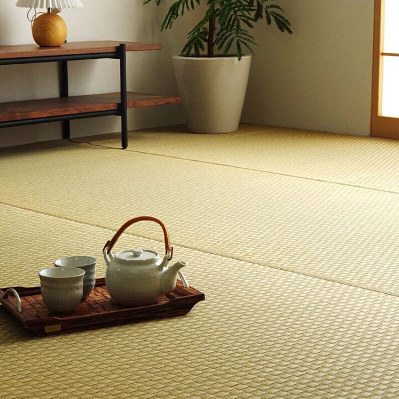 New Japanese Tatami Mat Flooring Natural Materials Checkered Etsy
