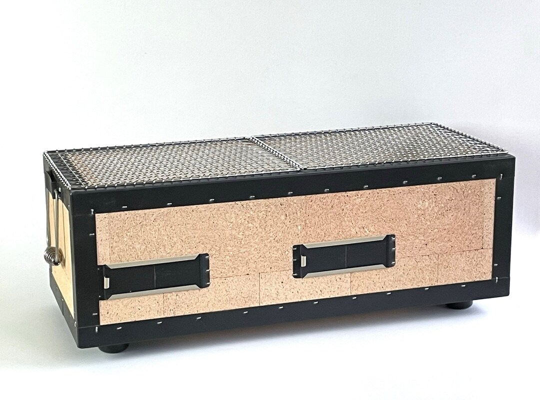 Hibachi Charcoal Grill Portable BBQ Table Top Grill Made of Diatomite