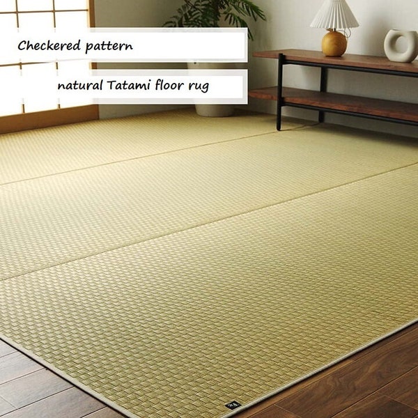 New Japanese tatami mat flooring - Natural materials checkered pattern