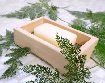 Authentic Hinoki Wooden Soap Dish - Japanese Crafted Bath Accessory