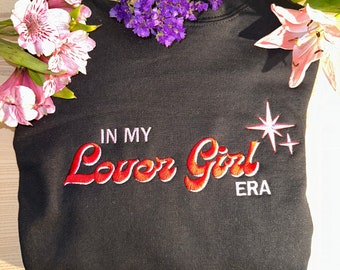 In My Lover Girl Era, Valentines Day Gift, Couple Embroidered Hoodie, Couple Gift, Birthday Gift, Couple Hoodie, Gift For Her, Cute Hoodie