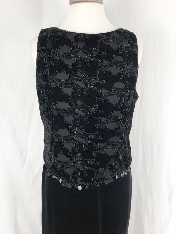Sparkly Whimsigoth Dress L/M | Long Black Velvet … - image 2