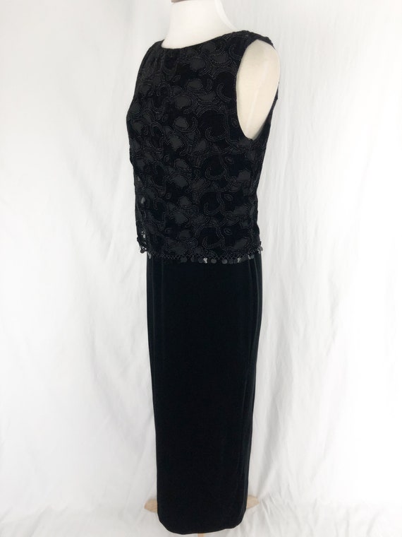 Sparkly Whimsigoth Dress L/M | Long Black Velvet … - image 5
