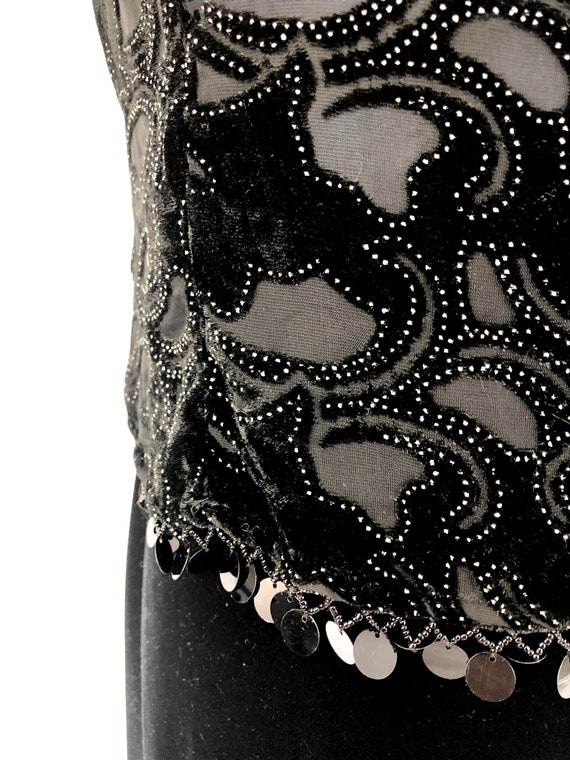 Sparkly Whimsigoth Dress L/M | Long Black Velvet … - image 4