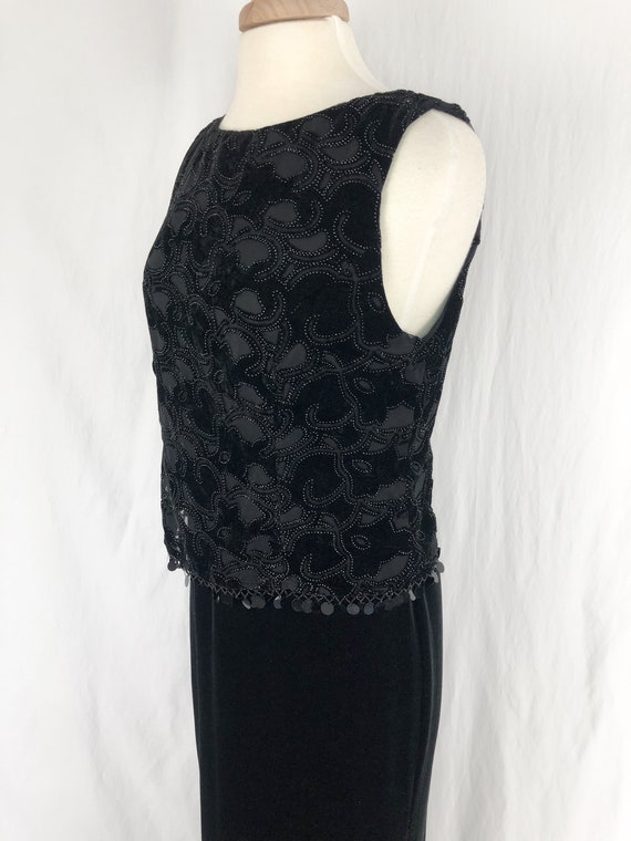 Sparkly Whimsigoth Dress L/M | Long Black Velvet … - image 6