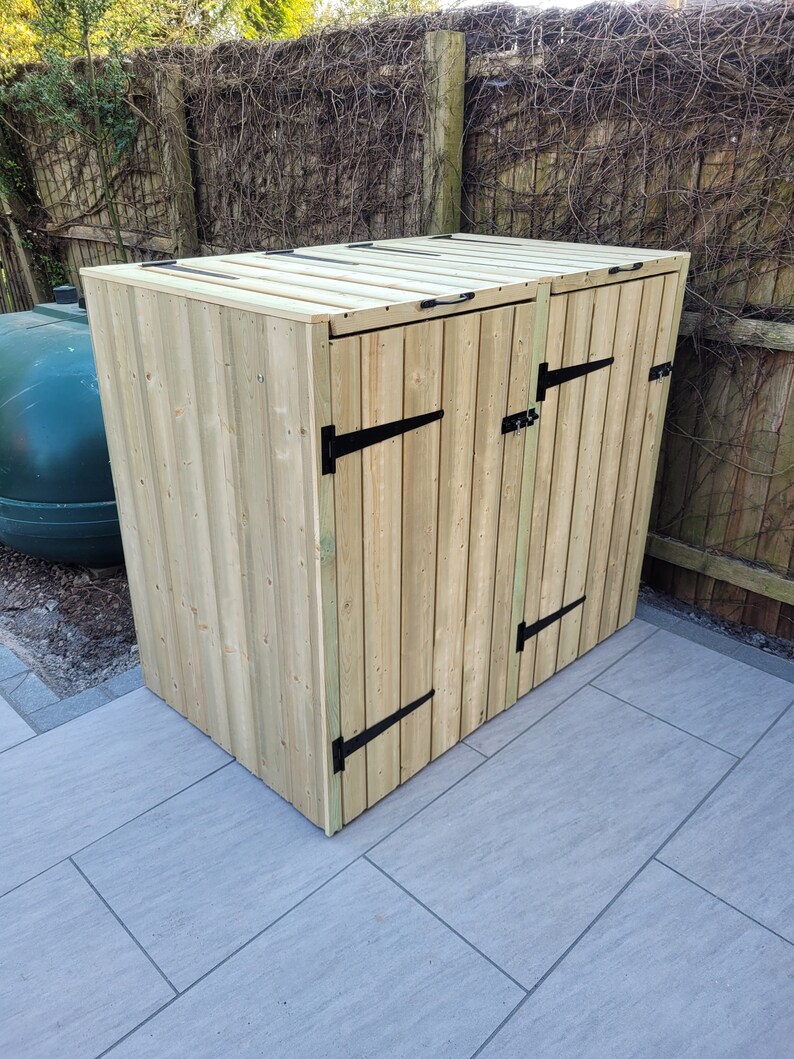 Double Wheelie Bin Stores Etsy