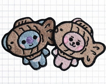 Koala Fish OT7 Universe Bunny Iron-on Embroidery Patch
