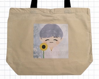 Namjooning Floral Sunflower Army Tote Bag - Christmas Gift - Birthday Gift