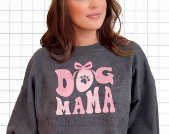 Dog Mama sweater - coquette - bows - puppies - pet - mom