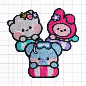 Koala Summer OT7 Universe Bunny Iron-on Embroidery Patch