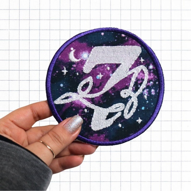OT7 Whale Universe Purple you Iron-on Embroidery Patch image 1