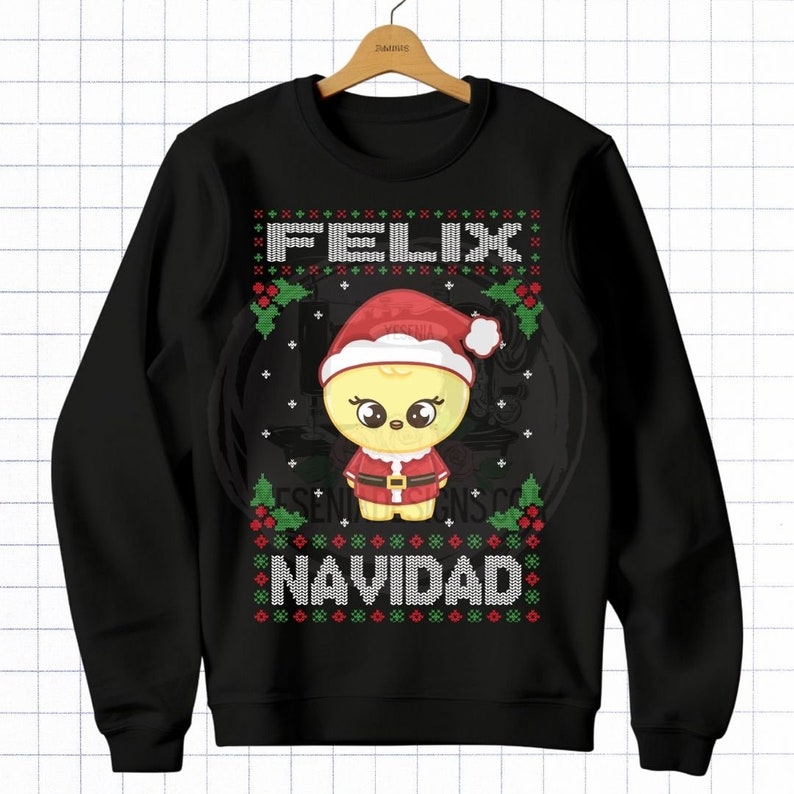 Kpop Christmas Ugly Sweater Felix Navidad image 1