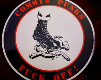 Commie Punks F*ck Off Sticker