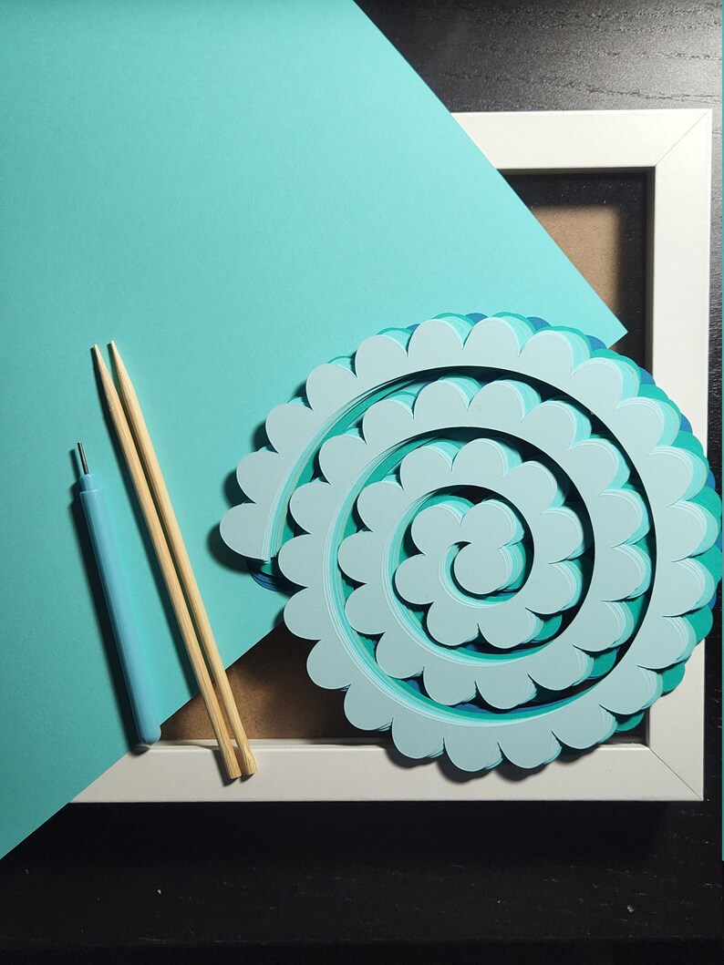 DIY Personalized Paper Flower Kit frame Included Floral Etsy