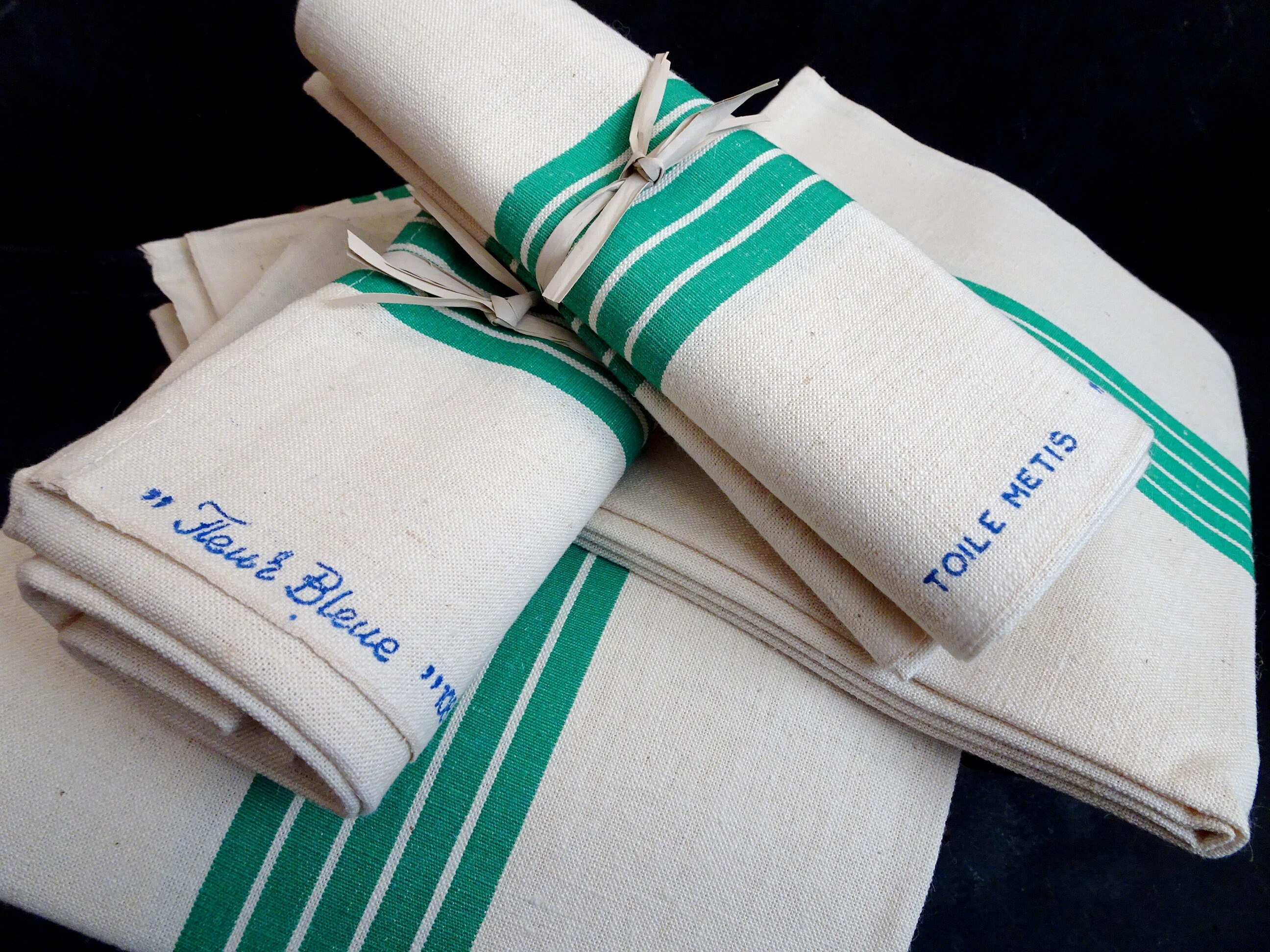 French Large Kitchen Towels. Country French Dishtowels/Tea Towels