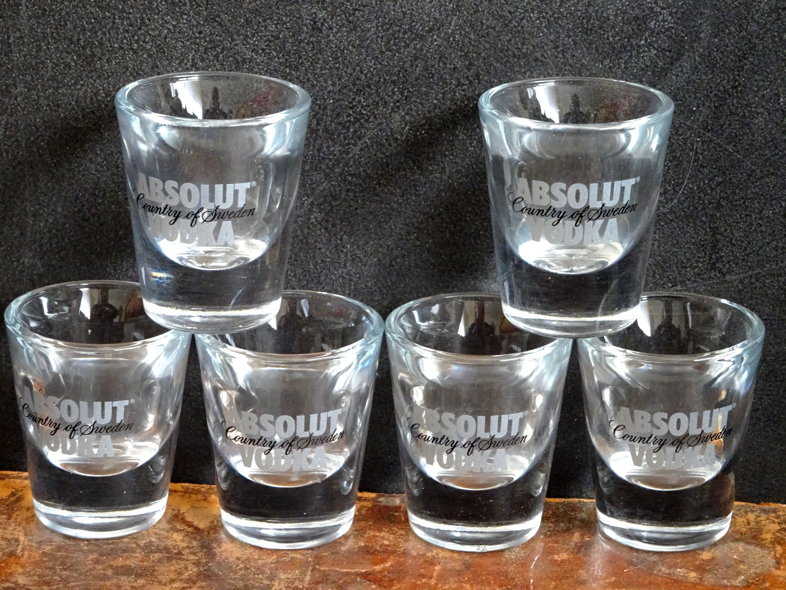 Absolut Vodka Shot Glasses. Set of 6 - Etsy