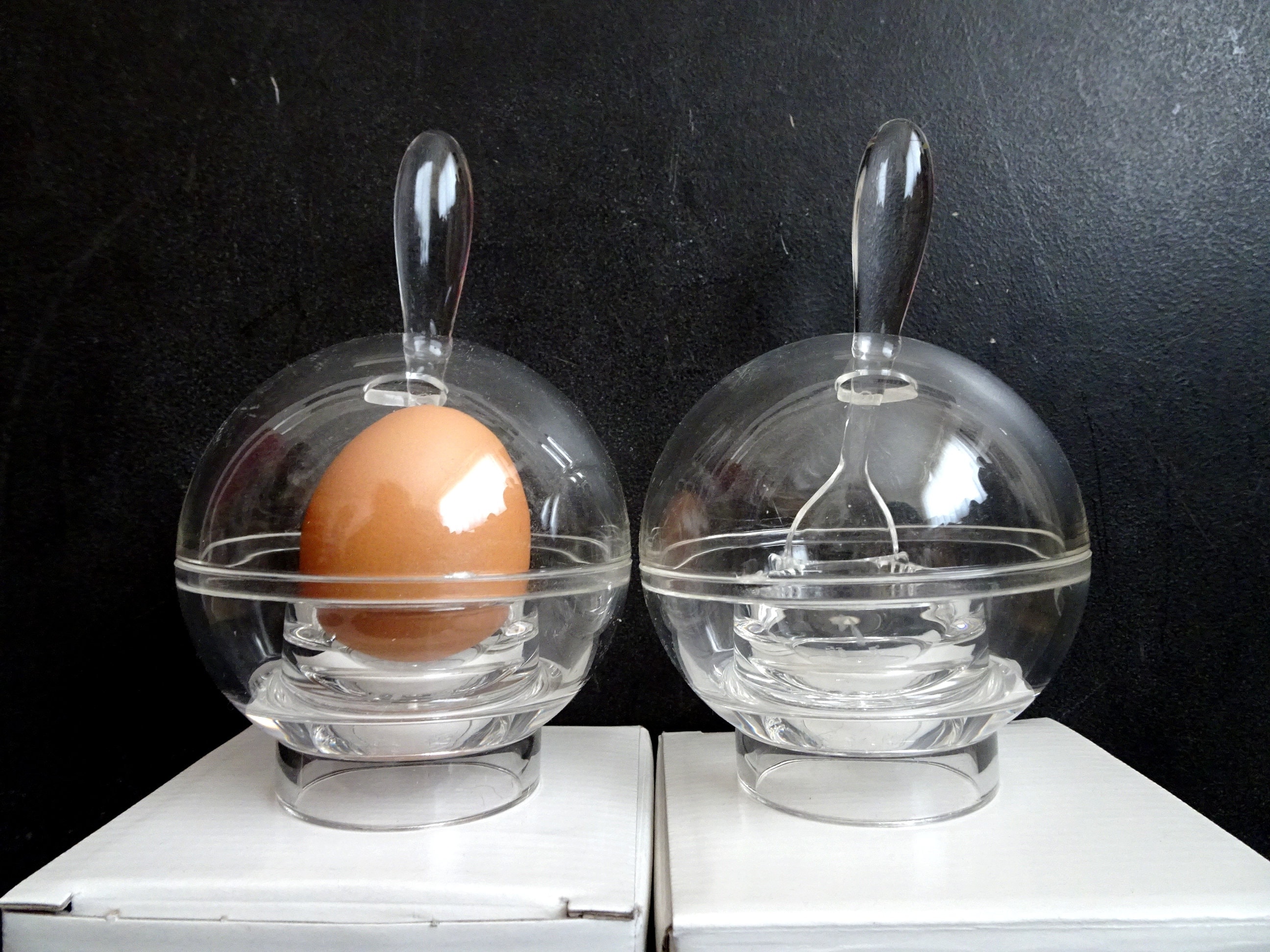 Iconic Egg Cups Guzzini With Spoon. Space Age